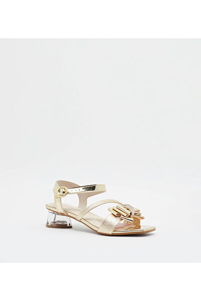 Molekinha Pre Teen Girls Sandals With Back Strap Gold | Made In Brazil