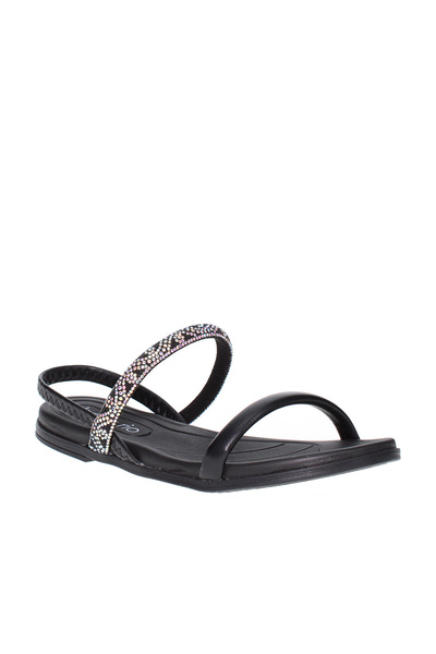 Beira Rio Ladies Low Heel Sandals Black | Made In Brazil