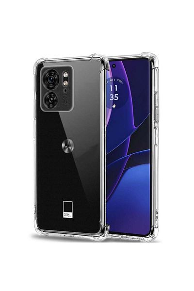 SKYDDAR INNOVATION Husă pentru Motorola Edge 40 / Edge (2023), rezistentă la șocuri din silicon subțire, transparentă, set de autocolante