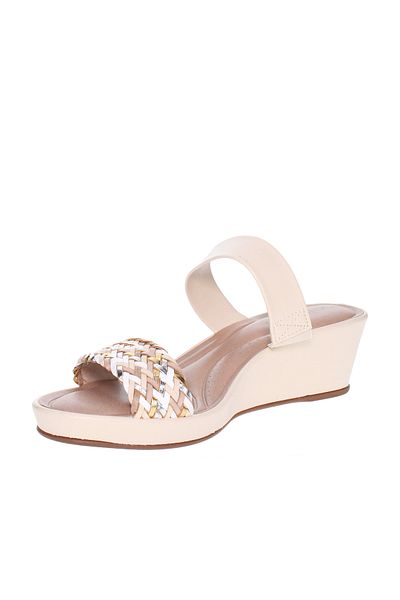 Beira Rio Ladies Wedge Sandals White | Made In Brazil