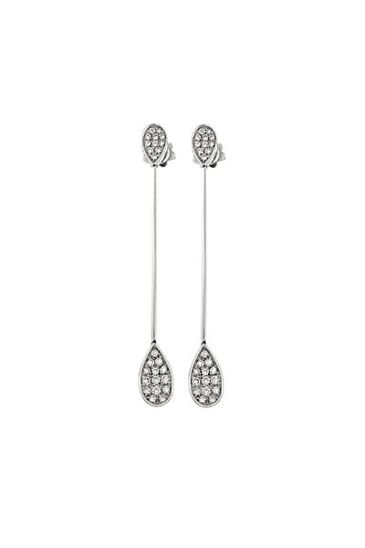 MOHI Fine Jewellery Cercei din aur alb de 18k cu diamante de 0.5ct
