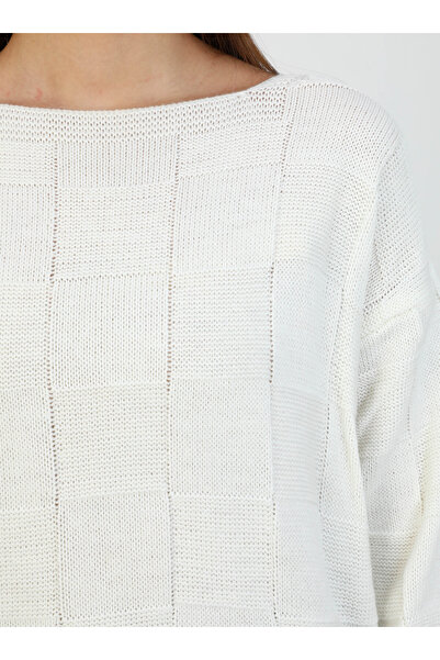 Por La Cara Knitwear tunic - bone - por la cara