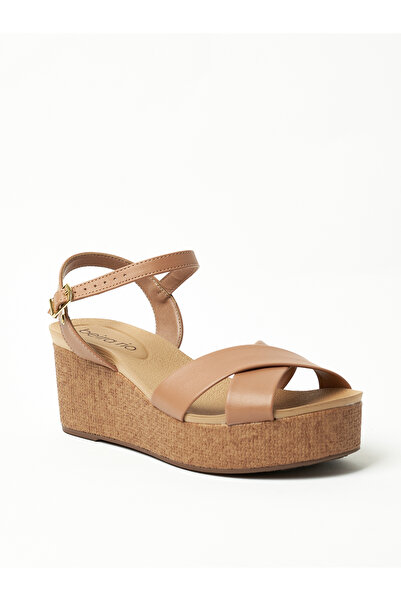 Beira Rio Ladies Wedge Sandals Tan | Made In Brazil