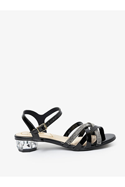 Molekinha صندل للفتيات الصغيرات بحزام خلفي أسود | صنع في البرازيل