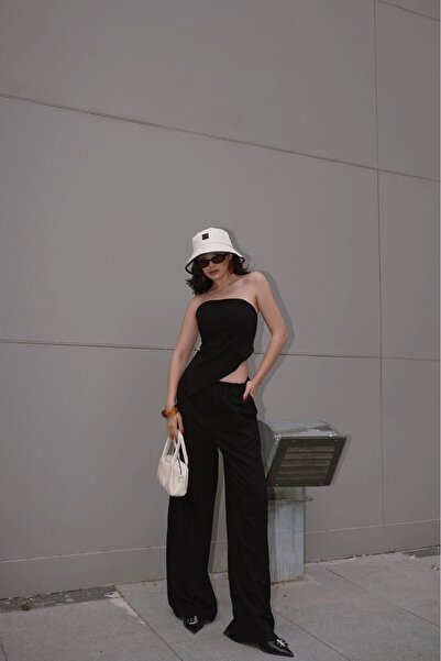 Eka Γυναικείο Μαύρο Στράπλες Σετ 1006-5234