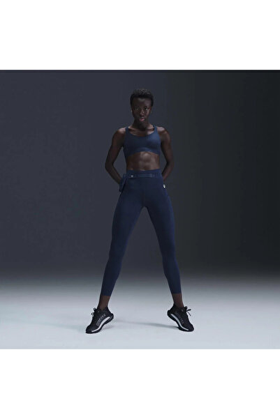 Nike Trail Go Yüksek Destekli Yüksek Belli Cepli - Çantalı Mavi Kadın Koşu Taytı