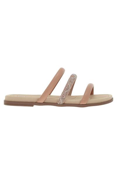 Beira Rio Ladies Low Heel Sandals Beige | Made In Brazil