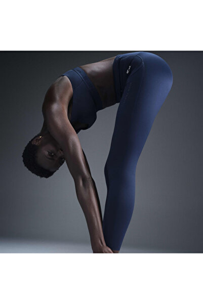 Nike Trail Go Yüksek Destekli Yüksek Belli Cepli - Çantalı Mavi Kadın Koşu Taytı