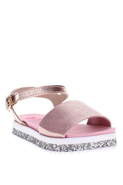 Molekinha Pre Teen Girls Sandals With Back Strap Gold | Made In Brazil