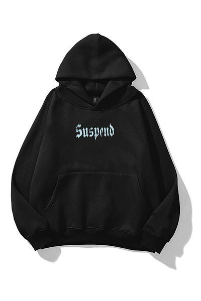 Boi Unisex Κρεμαστό Φούτερ Μαύρο