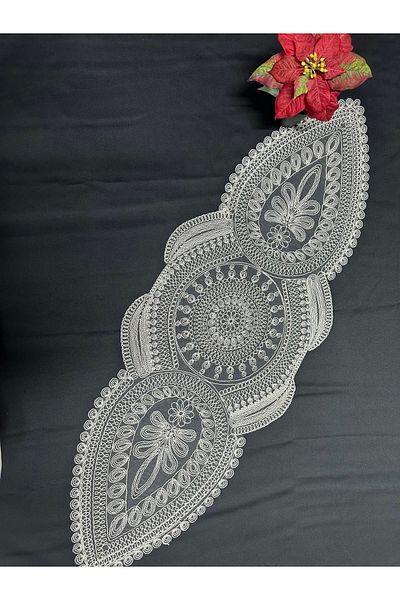 NİVEMESHOME Nivemeshome Ecru Embroidered Runner