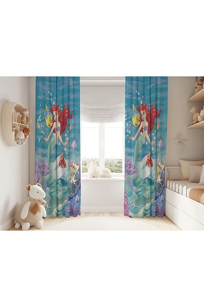 Şen Dekorasyon Mermaid Children's Background Curtain