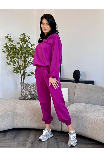 RAMONA BADESCU EXCLUSIVE Casual set with trousers and blouse with decorative bow