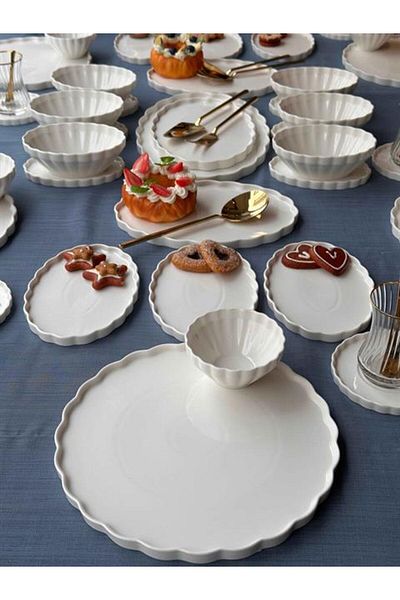 ROSSEV Breakfast Set Twist 58 Pieces for 6 People
