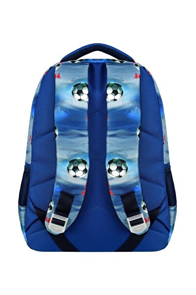 Waddell Engedélyezett futball témájú általános iskolai hátizsák, termikus ebédlőtáska és tolltartó, 3 darabos készlet