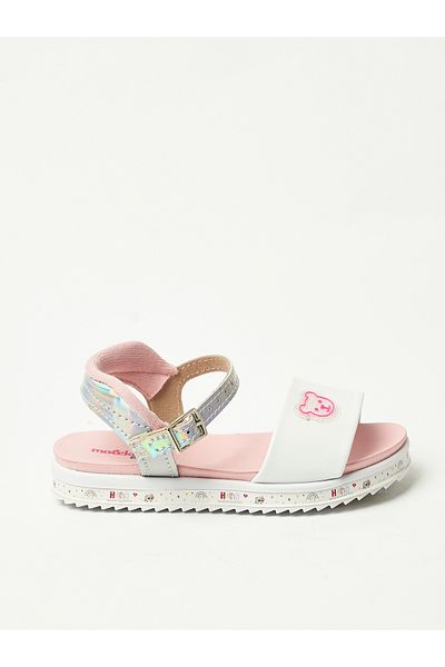 Molekinha Infant Girls Sandals With Back Strap White | Made In Brazil