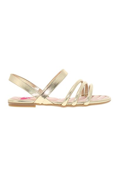 Molekinha Junior Girls Sandals With Back Strap Gold | Made In Brazil