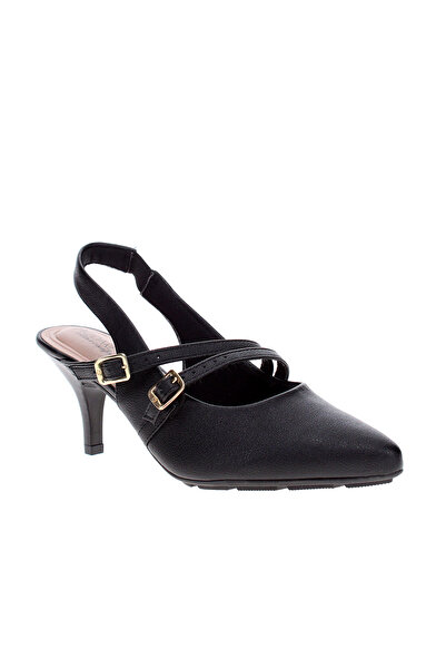 Modare صندل نسائي بكعب منخفض أسود | صنع في البرازيل