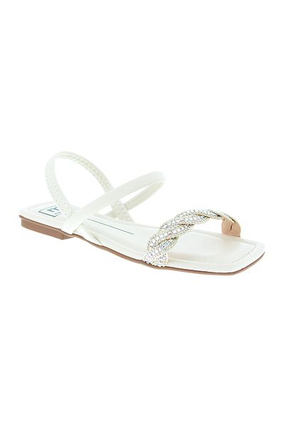 Moleca Ladies Sandals With Back Strap Off White | Made In Brazil