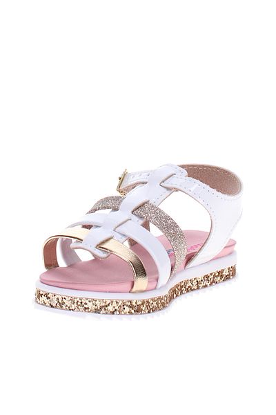 Molekinha Infant Girls Sandals With Back Strap White | Made In Brazil