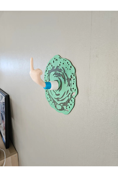 üç boyutlu haller Rick and Morty-Rick portal duvar askısı