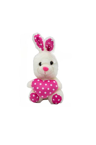 rexa Plush Bunny Holding a Heart Toy for Kids 27*11cm