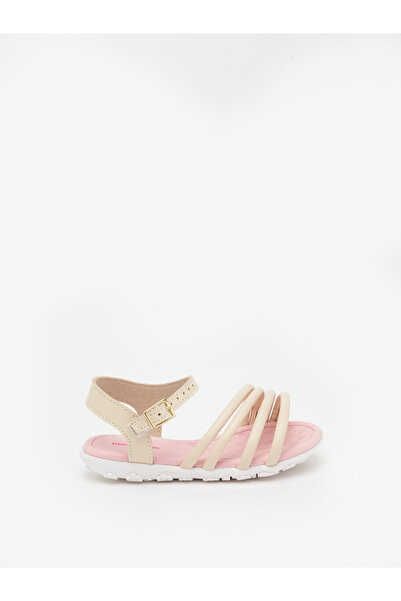Molekinha Girls Sandals With Back Strap Beige | Made In Brazil