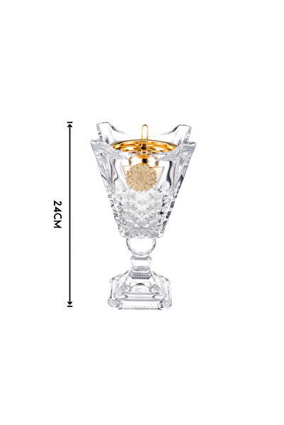 Dania Crystal incense burner with gold decor