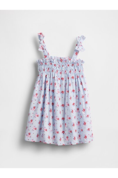 GAP Kız Bebek Çiçek Desenli Fırfırlı Kemerli Elbise