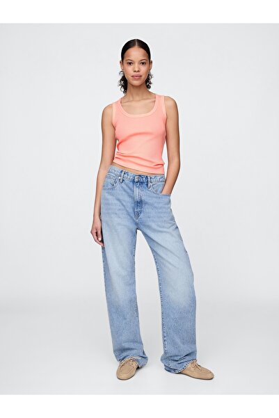 GAP Kadın Turuncu Fitilli Halter Yaka Atlet