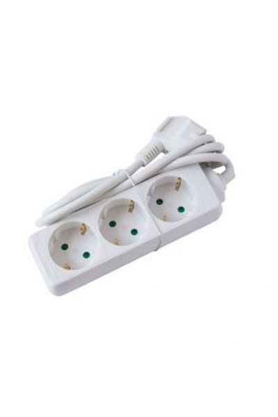 Homelux Prelungitor Strohm, 3 prize, siguranță pentru copii, 3x1mm, 1.5 m, alb