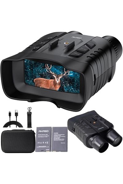 Smart Vibe Binoculars Digital WiFi Night Vision Goggles 4K UltraHD AKASO® Seemor-200 True Full-Color, Range 1000m