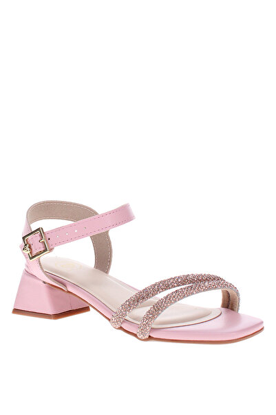 Molekinha صندل وردي للفتيات الصغيرات بحزام خلفي | صنع في البرازيل