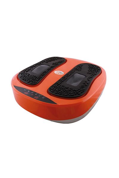 Mediashop Aparat de masaj pentru picioare, 44x40,5x16 cm, 4 programe, 30W, cu telecomandă, portocaliu/negru