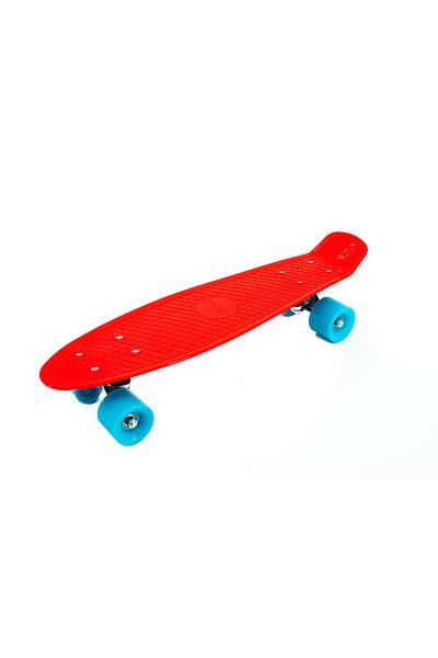 Maxtar Chase skateboard, red with turquoise, 57x15 cm