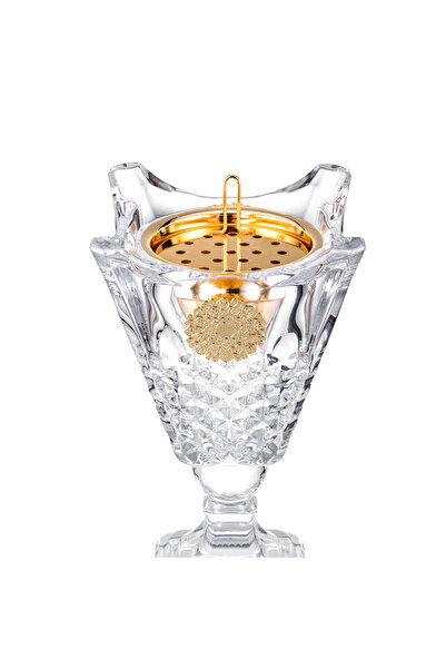 Dania Crystal incense burner with gold decor