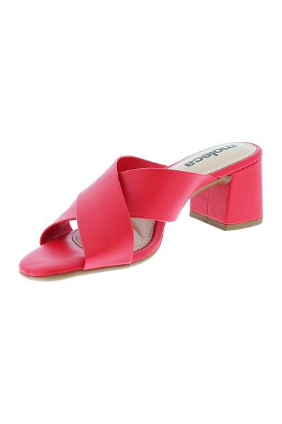 Moleca Ladies Mid Heel Sandals Red | Made In Brazil