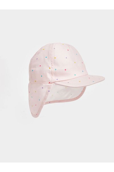 LC Waikiki Polka Dot Back Protected Baby Girl-Child Beach Hat