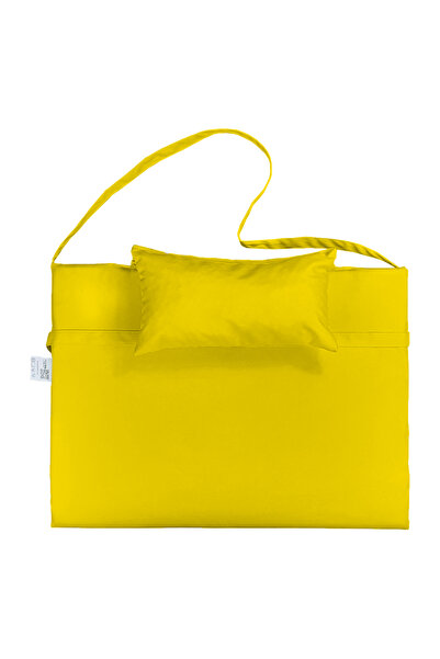 Bysay Taşınabilir Katlanır Çanta Şezlong Minderi, Yastıklı Minder (Sarı)