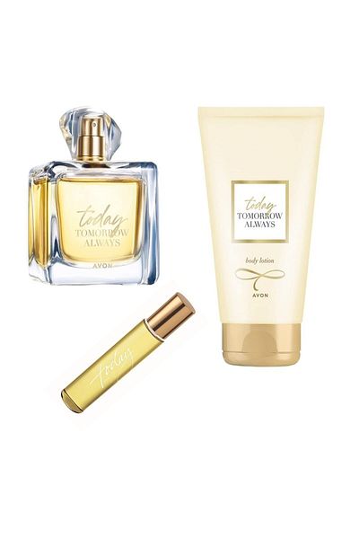 AVON SET TODAY, eau de parfum 50 and 10 ml, body lotion 125 ml, AVON