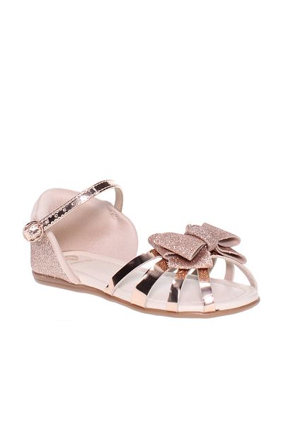 Molekinha Infant Girls Sandals With Back Strap Rose Gold | Made In Brazil