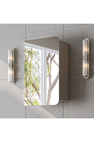 ROOMART Likya Kulpsuz Tek Kapaklı Aynalı Mdflam 45 Cm Aynalı Banyo Üst Dolabı