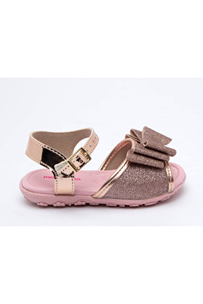 Molekinha Infant Girls Sandals With Back Strap Rose Gold | Made In Brazil