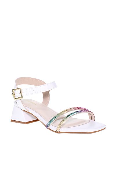 Molekinha Pre Teen Girls Sandals With Back Strap White | Made In Brazil