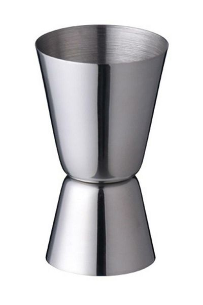zola Cocktail measuring glass, ideal for any bartender, 2-sided, 25/50 ml, stainless steel
