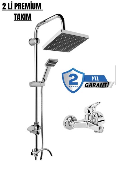 JustBS Robot Square Head Shower System Multifunctional Shower Set with on Off...