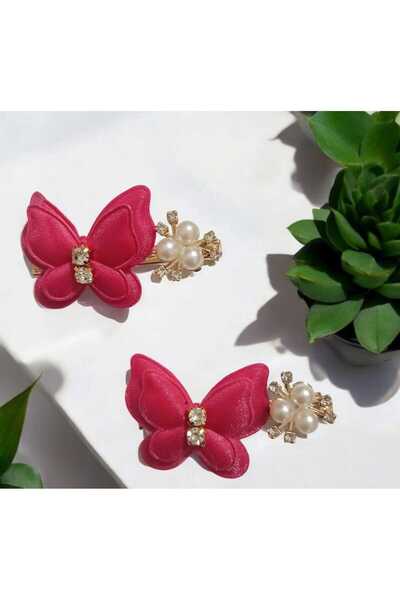 gigigiyim مشبك على شكل فراشة للسيدات مزين باللؤلؤ