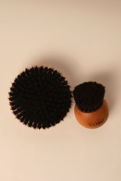Vose Rounded Black Body Brush and Black Ball Facial Brush Set