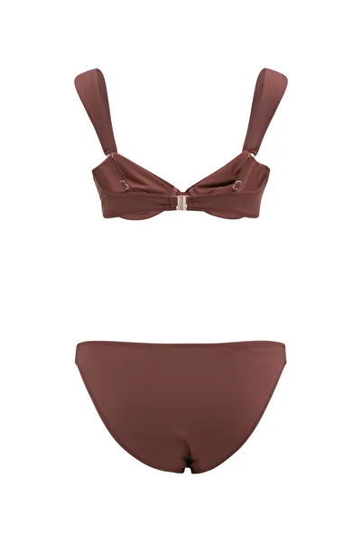 eva clothing Women's Brown Bikini Set