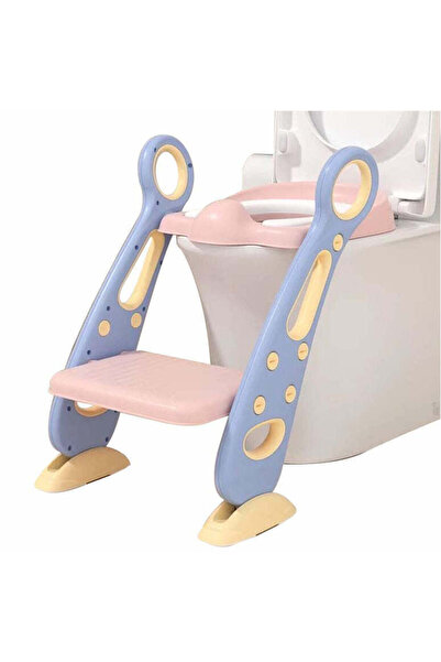 Linovit Scaun de toaletă pliabil pentru copii cu scară, moale și reglabil, 42...